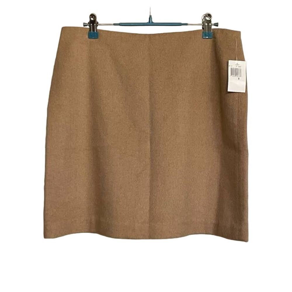 Bloomingdales Skirt 100% Camel Hair Mini Lined Pencil Sz 8 No Slit Classic FLAW‎